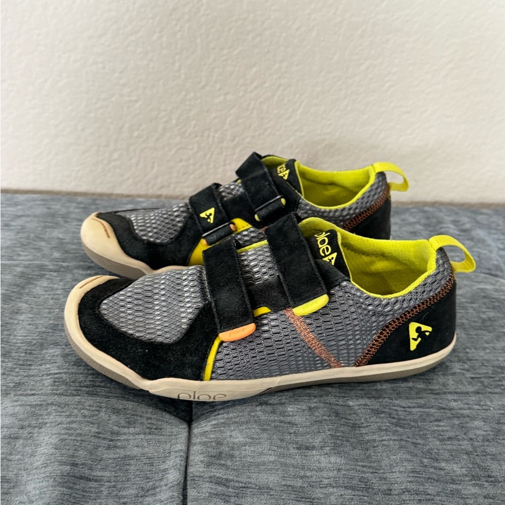 PLAE Kids Boys Sneakers - Black, Gray, and Yellow - Size 3